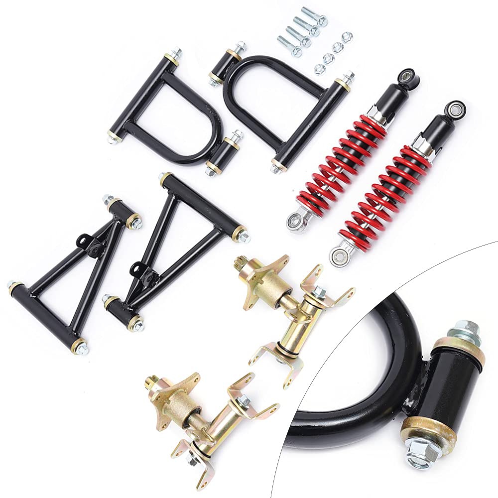 1 ensemble de pièces de bras oscillant de suspension avant, compatible avec les buggies, quads et karts électriques à monter soi-même.